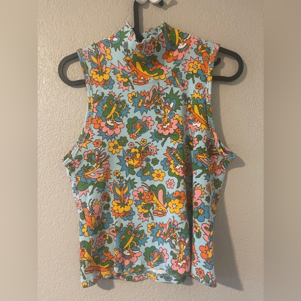 BIG BUD PRESS | Butterfly Bash Cropped Sleeveless Turtleneck